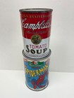 Vintage Spider Man Coin Bank Chef Boyardee Pasta   Campbells Soup 125 Th  Can