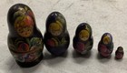 Vintage Russian Wooden Nesting Dolls 5 Pcs Matryoshka Hand Painted Set