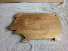 Antique vintage Primitive Pig Cutting Board  Wood  Handmade  Usa 