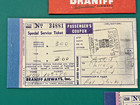 Vintage Airline Tickets  1951 Braniff Airways - Chicago To Austin