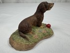 Vtg 1986 Dachshund Dog Marv-art Charmstone Cast Marble Figure Earl Sherwan Usa