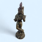 Krishna Antique Bronze Statue 19th Century Hindu Religious 6 Inch Tall Rare