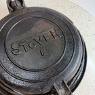 Antique Stover No 8 Cast Iron Waffle Iron With Base