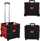 Yellow Folding Shopping Cart Portable Utility Trolley Collapsible Basket Grocery