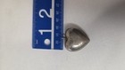 Vintage Sterling Silver Puffy Heart Charm - With Slot  Names And Date Engraved 