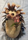 Blue Handworks Handcrafted Hedgehog Watering Can Hand Painted Functional Art
