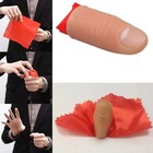 Magic Thumb Tip W  Red Silk Vanish Appearing Trick Prop