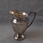 Vtg Crescent Silverplate Tea Coffee Creamer Pitcher Milk Jug Pedestal Base 5 5 