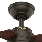 Hunter Fan 52 In Contemporary New Bronze Ceiling Fan With 3 Blades And No Light