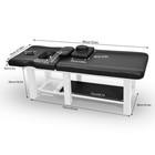 Black Heavy Duty Wide Massage Table Facial Bed Salon Beauty W headrest