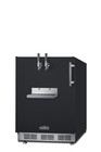 Summit Sbcfrtplhd 24 w 5 3 Cu  Ft  Built-in Double Tap Kegerator - Black