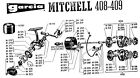 New Old Stock Garcia Mitchell 308 309 408 908 Fishing Reel Parts You Pick