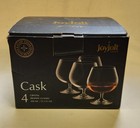 4 Pc Cask Brandy Whiskey Crystal Glasses By Joyjolt  Cognac 13 5 Oz Clear 5 5 t