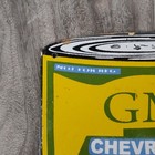 Vintage Gm Chevrolet Motor Oil Can Gmc Porcelain Enamel Metal Sign Size 6  X 6 
