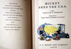 Walt Disney Mickey Sees The U s a  By Caroline D  Emerson 1944 Vintage Storybook