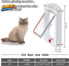 Cat Door 4 Way Rotary Locking Flap Door For Interior Exterior Weatherproof Pet