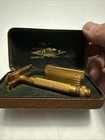 Vintage Gold Tone  the New Gillette  Safety Razor With Box