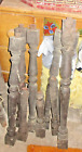 Antique Lot 5 Turned Pine Wood 2x30  Spindles Staircase Ballusters Old Vintage