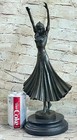 Signed Bronze Sculpture Rare Art Deco Statue On Marble Base Figurine Figure Deal