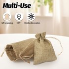 50pcs Wedding Hessian Burlap Hessian Jute Favor Gift Bags Drawstring Pouch