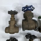 Lot Of 6 Vintage Brass Shut Off Valves Factory Industrial Water Valves