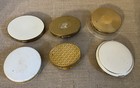Six Vintage Lot Powder Makeup Mirror Compacts Look At Photos