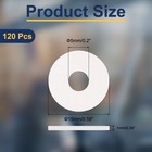 120pcs M5 Nylon Flat Washers 5mm Id 15mm Od 1mm Thick  White