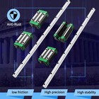 2pcs Hgr15 hgr20 hgr25  Linear Guide Rail 200-2200mm 4pcs Hgh15 20ca Slide Block