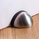 1pc Stainless Steel Floor Doorstops Mounted Door Stopper Chrome Rubber Stops
