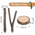 9 Pcs Natural Wood Bird Perch  Wooden Parrot Perch Stand