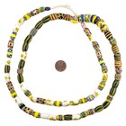 Oval Antique Venetian African Millefiori Trade Beads  15885 10mm Ivory Coast