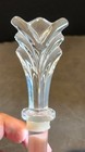 Vintage Decanter Perfume Bottle Stopper Clear Glass 5 5   