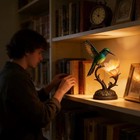 Vintage Hummingbird Flower Led Desk Lamp Bedside Night Light