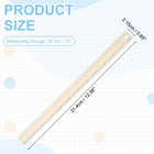 Metal Ruler 12 Inch 30cm Aluminum Straight Ruler Dual Scale Yellow