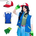 Kids Adults Trainer Anime Ash Ketchum Costume For Halloween Party Cosplay Outfit