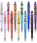 Multicolor Round Glass Large Hole Loose Beads  Glossy Finish For Jewelry Making