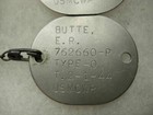 Ww2 Usmcwr Dog Tag Pair - Female Marine Corps - T-44 E r  Butte 762660  Xb