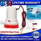 2000gph New Bilge Boat Marine Water Pump 12v Submersible Plumbing Electric Pumps