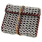 Chainmail Covered Leather Journal   Medieval Themed Handmade Writing Diary Book