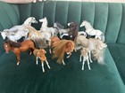 Collection Of 12 Vintage Plastic Horses Breyer marchon 