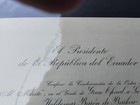 Diploma Baron Ecuador Manuscript 1941 - Antique Document Signed By President 