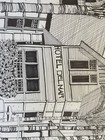 Original Pen Ink Drawing Hotel Del Mar California Coastal Art Framed