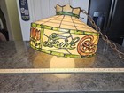 Coca-cola Stained Glass Hanging Swag Lamp Chain Cord  drink Coca-cola  Tulip