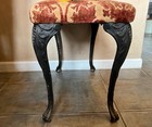 Antique Rococo Style Iron Leg Vanity Bench