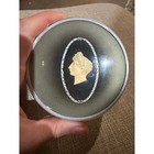 Vintage Frosted Glass Powder Jar Classical Cameo Lid 1930s Art Deco Vanity Box