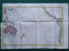 1834 - Dumont D urville - Map Pacific Ocean Australia  New Zealand  Hawaii