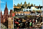 Vintage Postcard Barcelona Spain Cathedral C1975 Flower Market