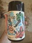 Vintage 1976 Marvel Comics Super Heroes Aladdin Thermos  broken Handle 