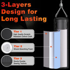 Unfilled Heavy 4ft Punching Bag For Adults kids Gloves Wraps Chain Ceiling Hook
