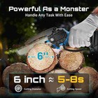 6 Inch Electric Mini Chainsaw Cordless Saw Handheld  2x 21v Battery   2x Chain 